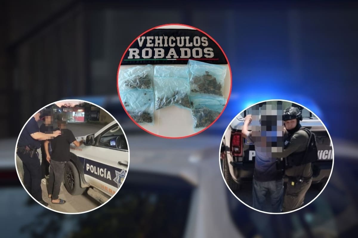 Dos detenidos en Hermosillo por daños contra la salud: uno con mariguana en San Benito y otro con crystal en Ley 57