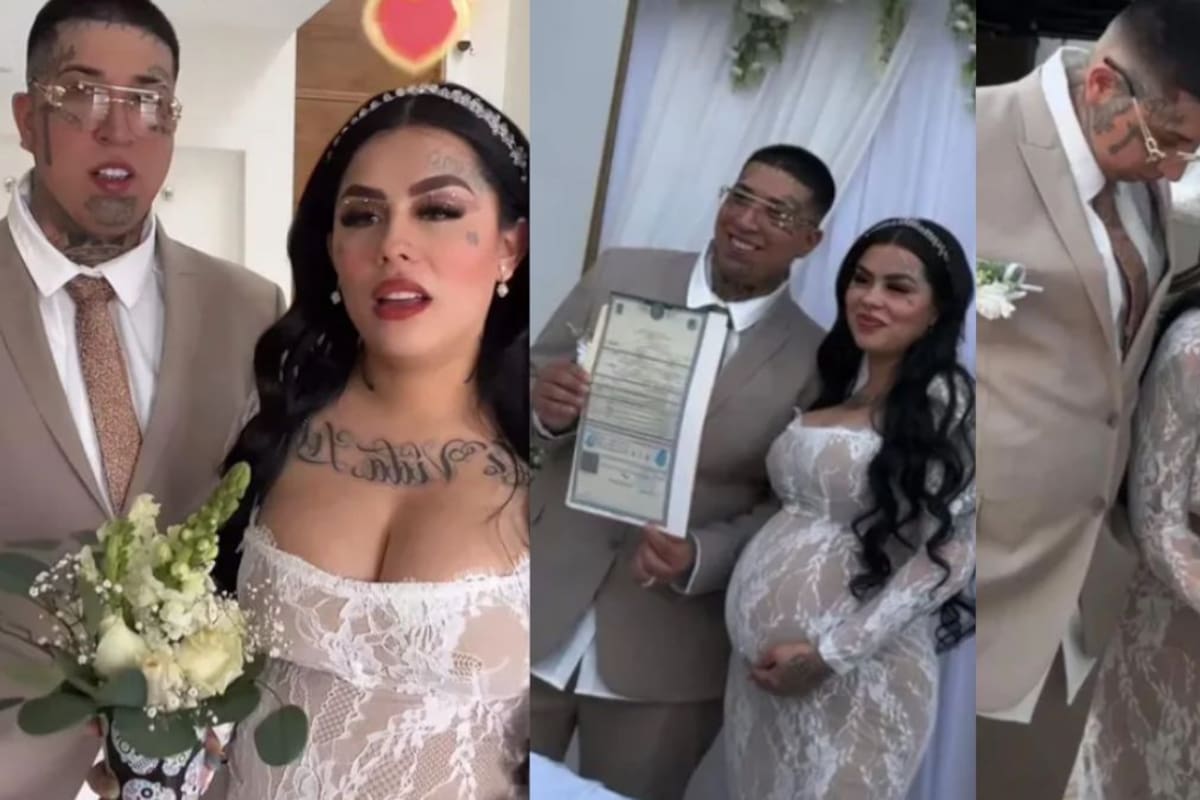 Mona y Geros se dan el “sí” en una boda “íntima” que terminó en un live masivo: así fue el enlace civil en León