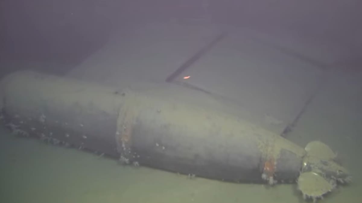 El K-278 Komsomolets permanece a 1,680 metros de profundidad en el mar de Noruega, donde científicos siguen vigilando la fuga de material radiactivo desde su reactor. (@havforskningen)