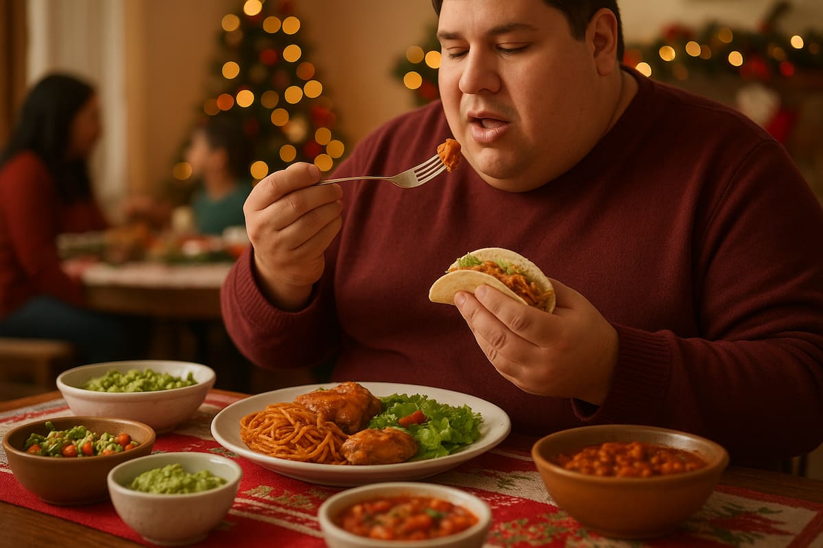 Excesos “decembrinos” elevan riesgos de aumento de peso y afecciones