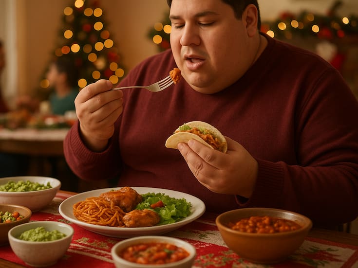 Excesos “decembrinos” elevan riesgos de aumento de peso y afecciones