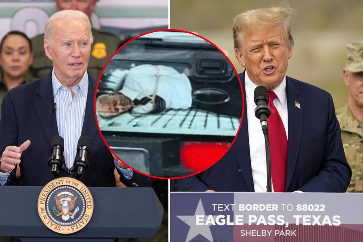Trump provoca a Biden con foto del Presidente maniatado