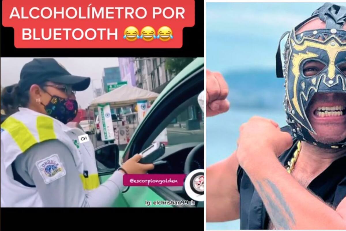 VIDEO: Escorpión Dorado es detenido para prueba en alcoholímetro y se burla por intentar hacerle prueba “bluetooth”