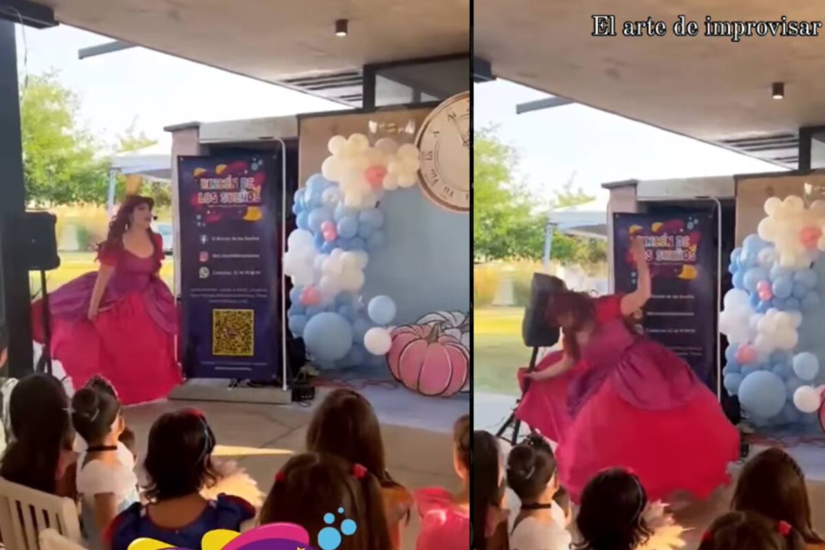 ‘El arte de improvisar’: Contratan una obra de teatro para un cumpleaños, pero la actriz se cae aparatosamente. Mira cómo reaccionó