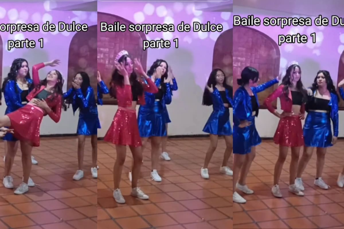 VIDEO: baile sorpresa de XV años se viraliza por la poca energía de la cumpleañera y sus amigas al bailar