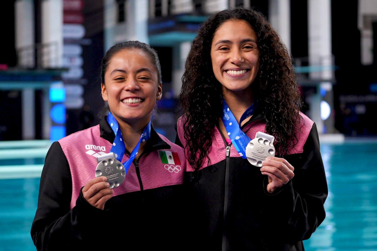 ¡Quinta medalla para México! Ale Estudillo y Gaby Agúndez ganan el segundo lugar en la final de plataforma 10 metros sincronizado femenil