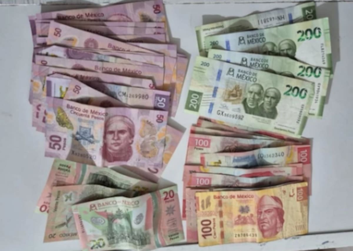 Imagen de pesos mexicanos. / Seguridad Pública Sinaloa.
