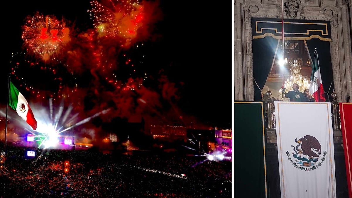 Cientos de miles despidieron a AMLO en su último Grito de Independencia en el Zócalo, con música, lluvia y un emocionante discurso final. FOTO: Especial.