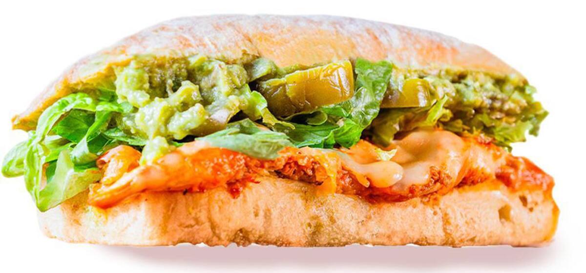 Torta de pollo empanizado.