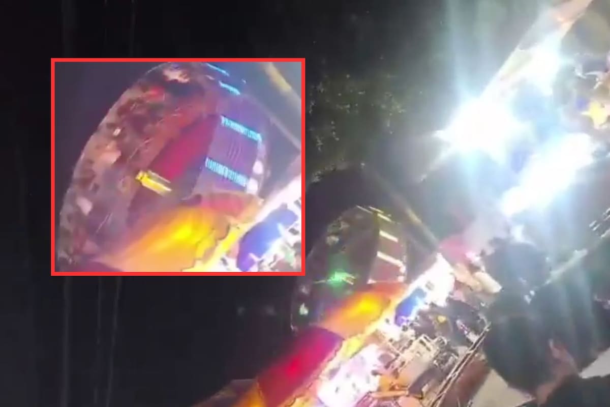Falla en juego mecánico proyecta a tres personas y provoca cierre de atracción en feria patronal de Puebla