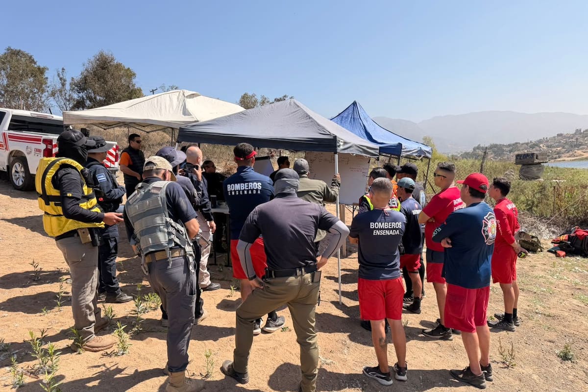 Realizan primera búsqueda de personas en la presa de Ensenada