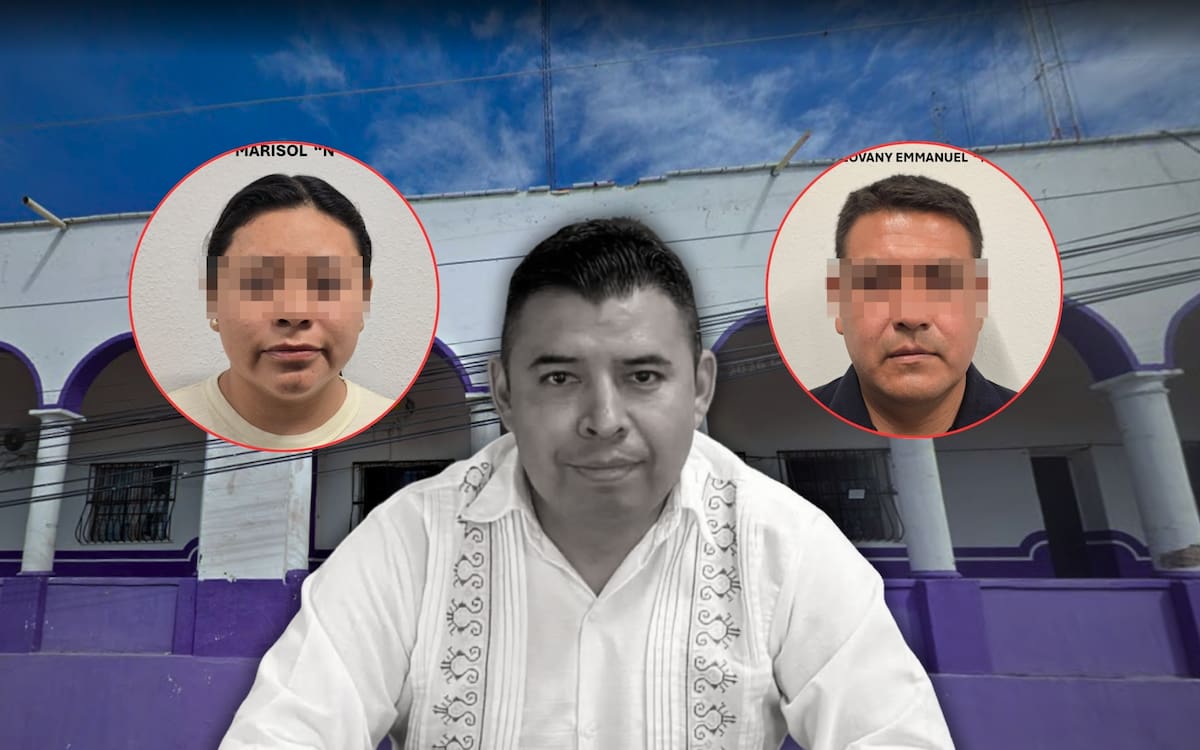 Tras el asesinato del alcalde Valentín Lavín Romero dentro del Palacio Municipal de Temoac, su esposa y el jefe de la Policía fueron detenidos por extorsión. Foto: Especial (Ayuntamiento de Temoac/Fiscalía de Morelos/Google Maps)