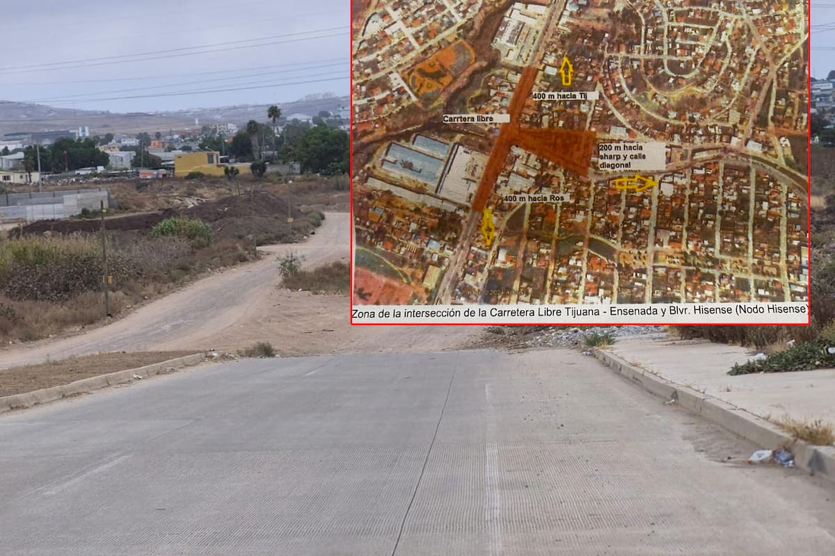 Nodo vial Hisense sigue sin fecha de construcción pese a ser clave para desahogar el tráfico en Rosarito