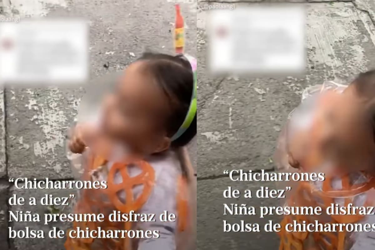 Niña enternece en redes al presumir su disfraz de chicharrones gritando: “¡Chicharrones a 10!”
