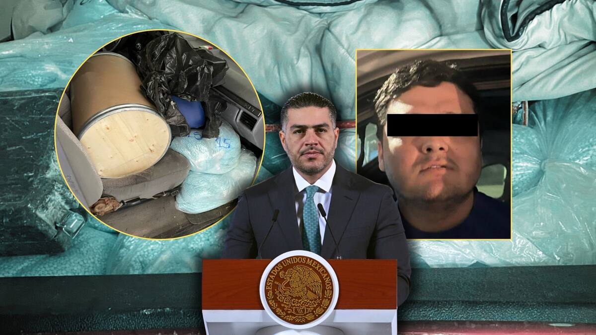 Decomiso histórico de fentanilo en Sinaloa. Foto: Especial (Presidencia y X/Omar García Harfuch)