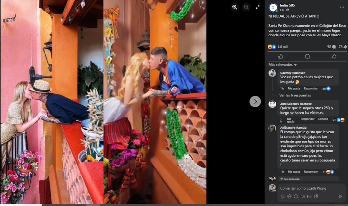 Santa Fe Klan recrea foto de su ex con su nueva novia.