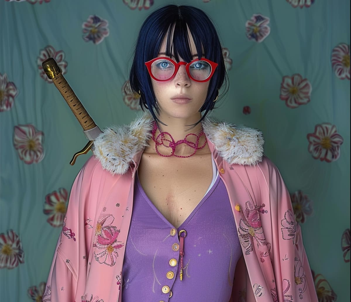 La Inteligencia Artificial de Midjourney nos sorprende con una imagen de cómo se vería Tashigi de One Piece si existiera en el mundo real.