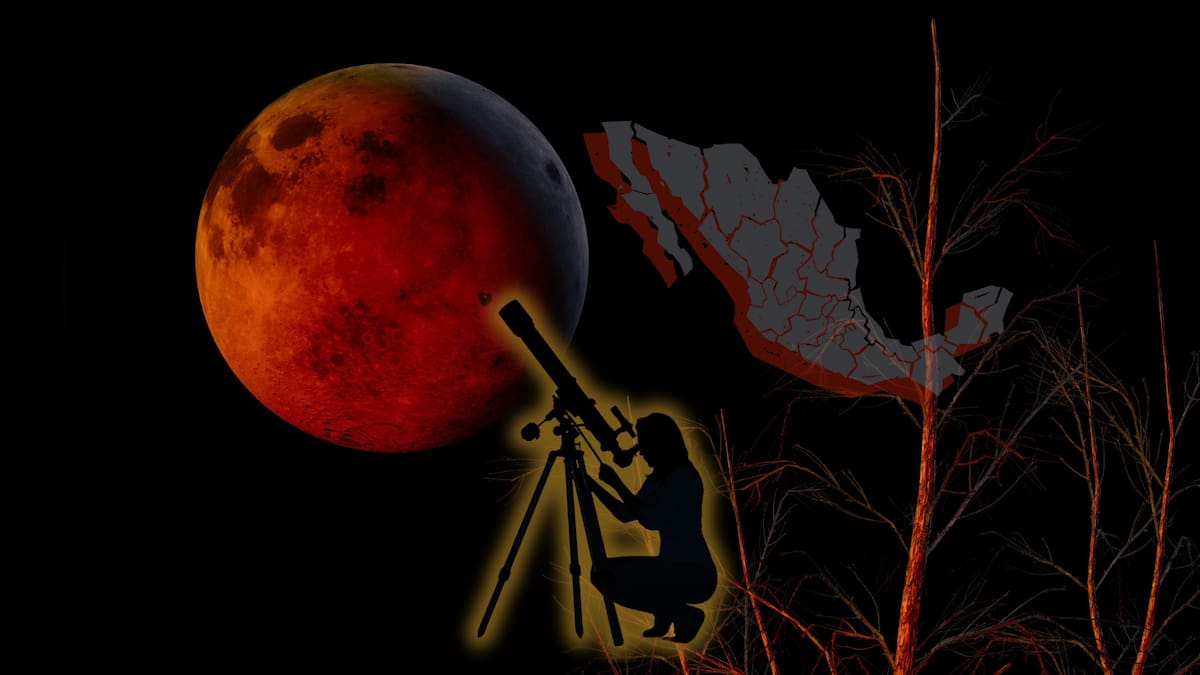 Un eclipse lunar será visible pronto en México. Foto: Especial (Editada en Canva)