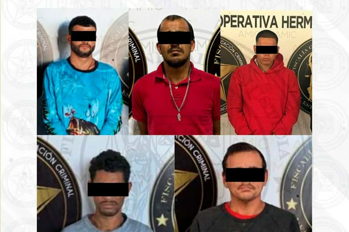 Mediante Operación Escudo, AMIC y DEFENSA detienen a cinco presuntos delincuentes en Hermosillo