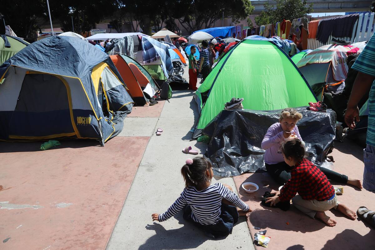 Campamento de migrantes. Foto: Archivo GH