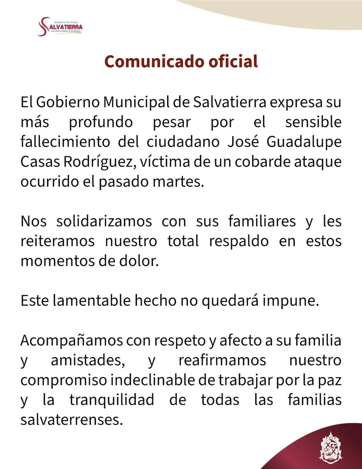 Crédito: Facebook / Salvatierra Gobierno Municipal
