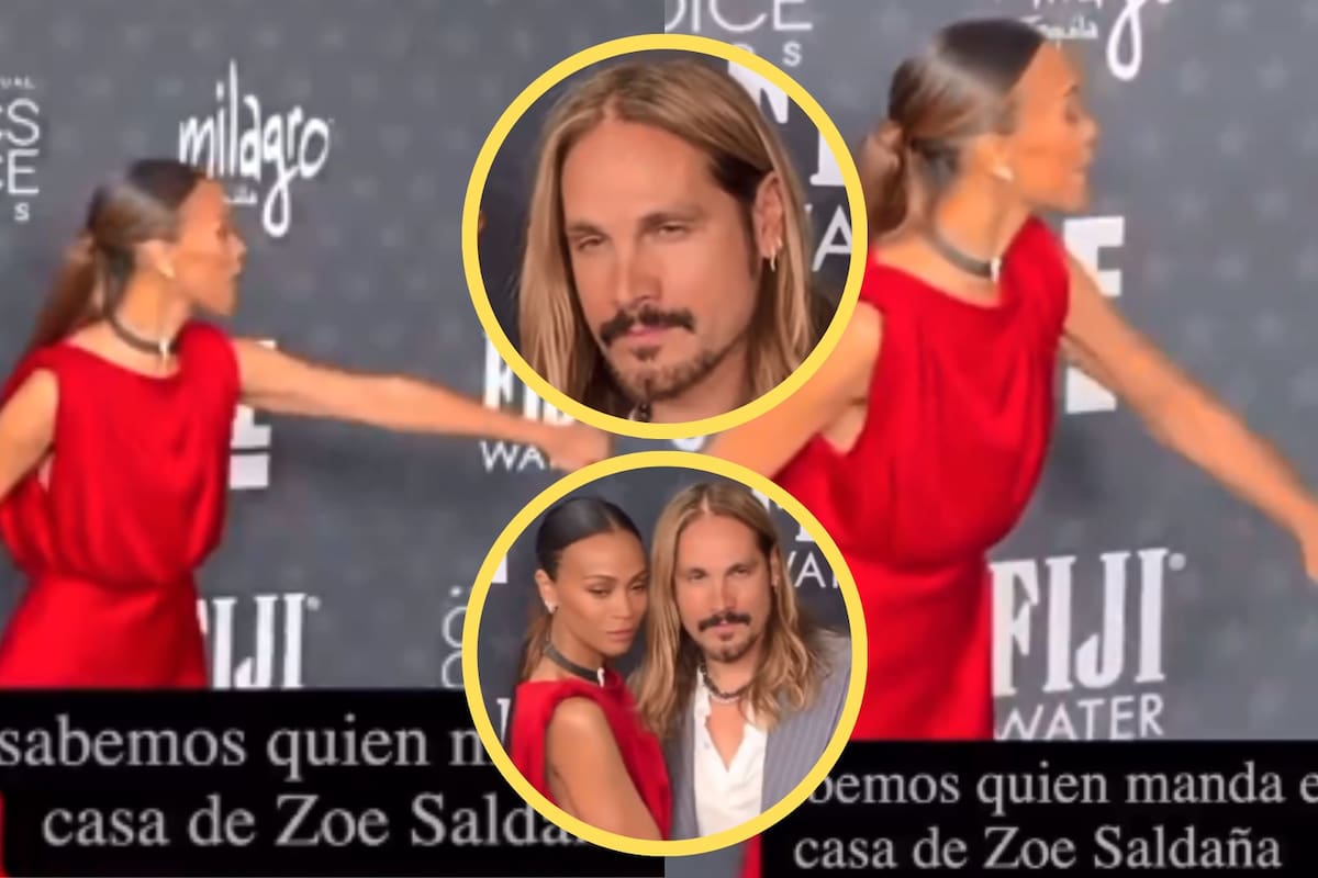 ¿Se enojó?: Zoe Saldaña protagoniza incómodo momento con su esposo en los Critics Choice Awards