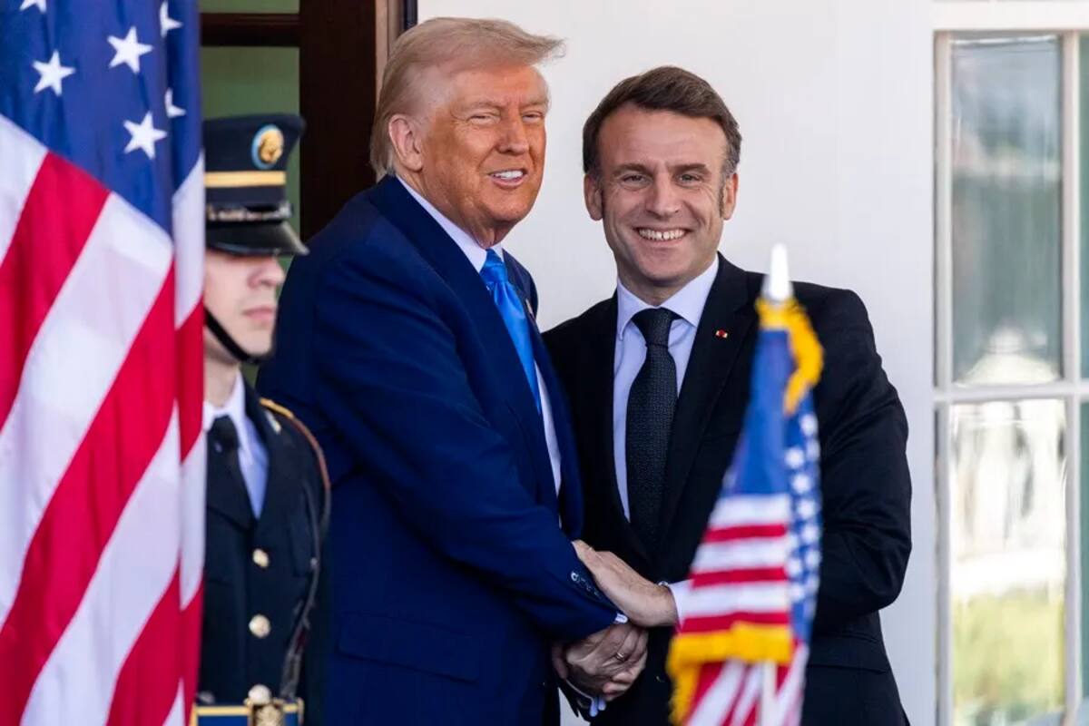 El presidente de los Estados Unidos, Donald Trump y Emmanuel Macron. / EFE.