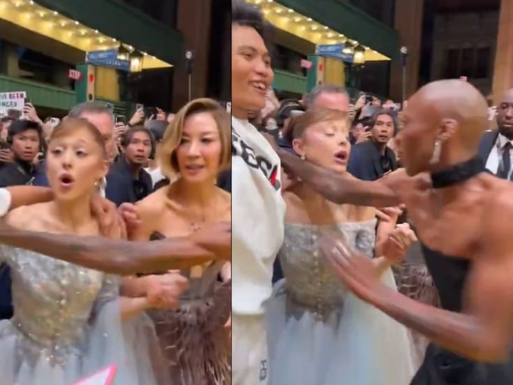 Fanático burla la seguridad y se lanza sobre Ariana Grande en la premiere de Wicked