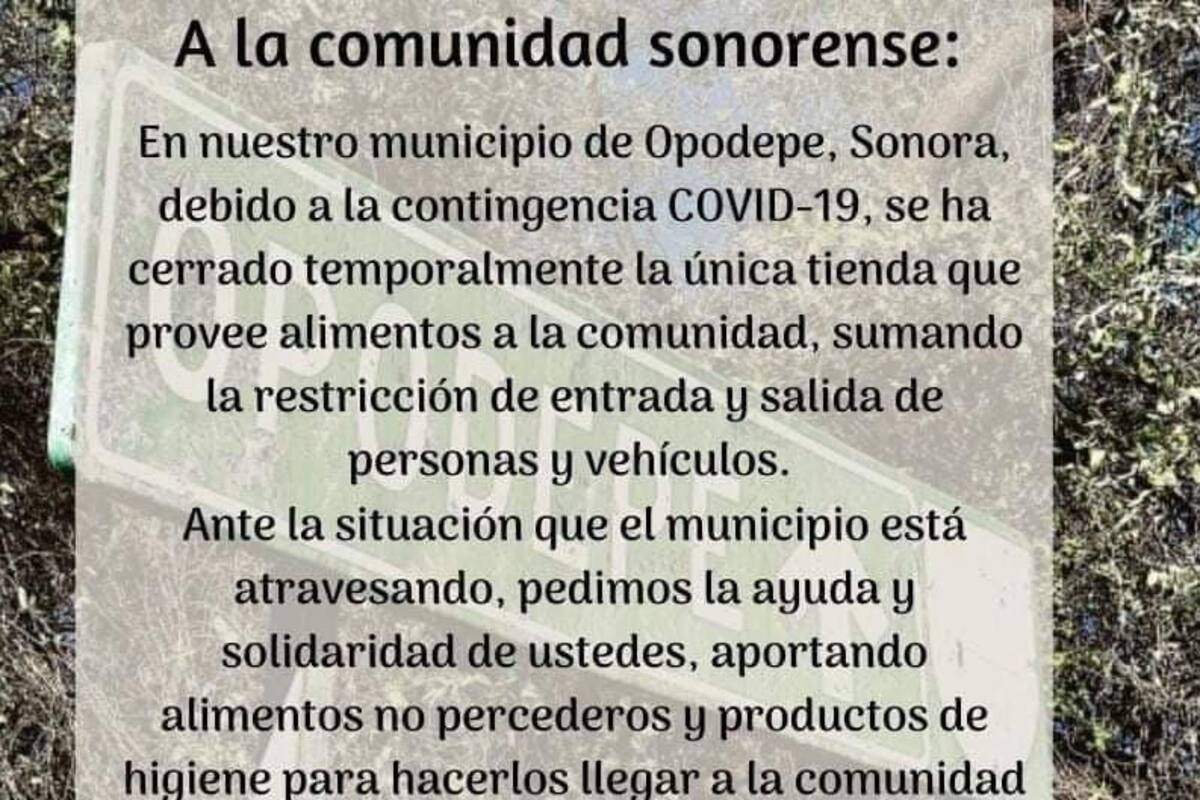 Opodepe cierra su única tienda que abastece de alimentos por Covid-19