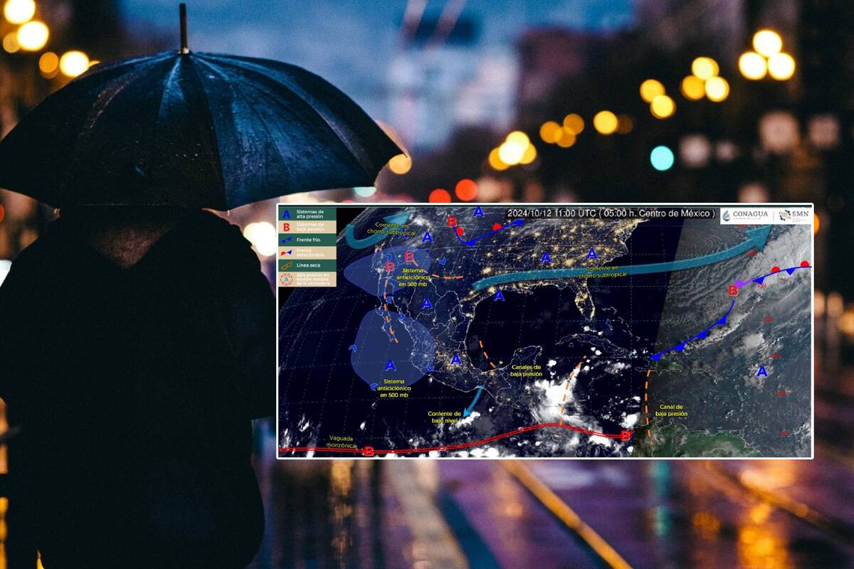 Pronostican frío y lluvias en estos estados de México por circulación anticiclónica; prevén calor al Norte