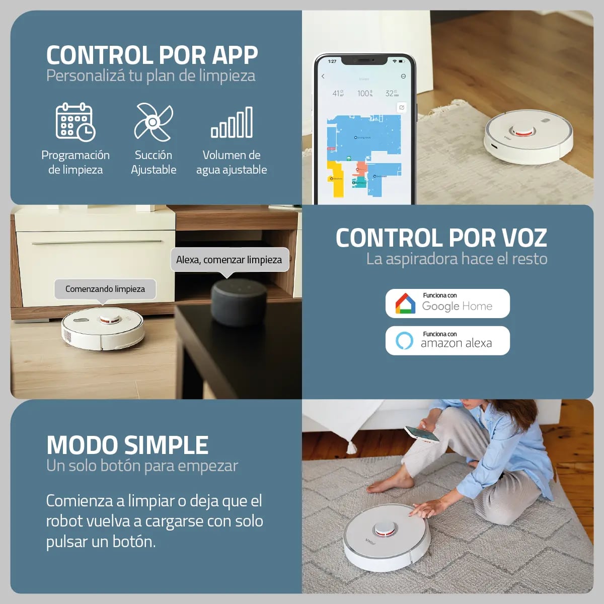 Robot aspiradora y trapeadora Fika Smart | Mercado Libre