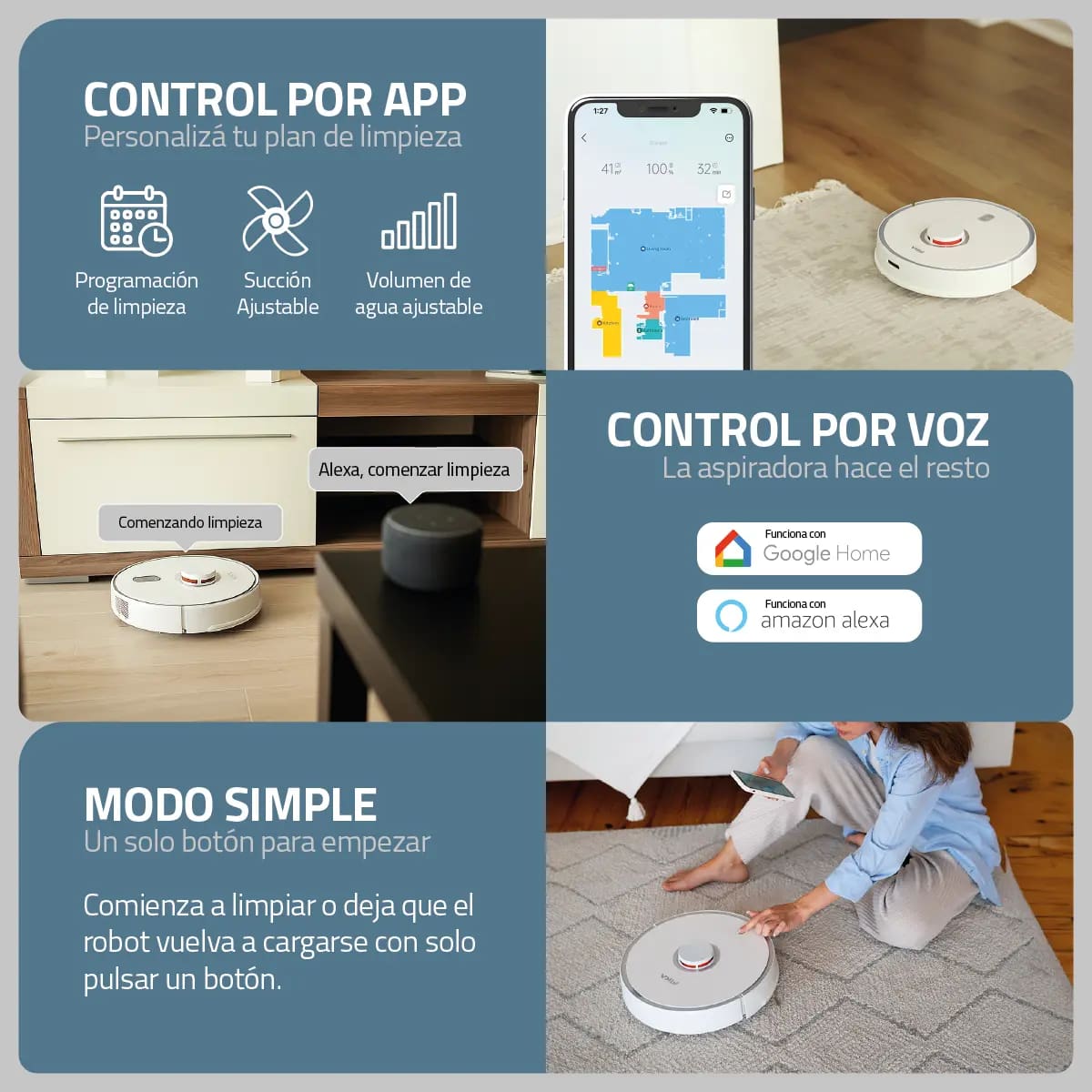 Robot aspiradora y trapeadora Fika Smart | Mercado Libre