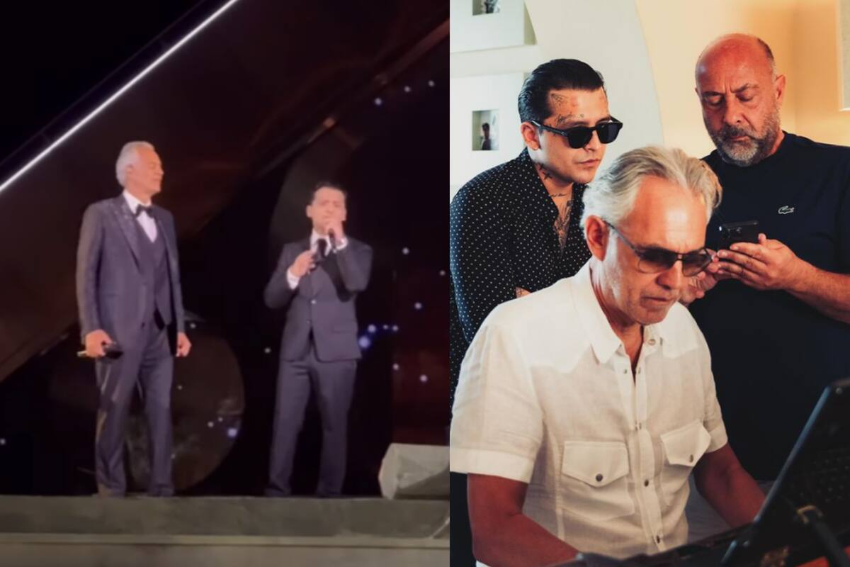 Así se vivió el homenaje de Christian Nodal a Andrea Bocelli en Italia