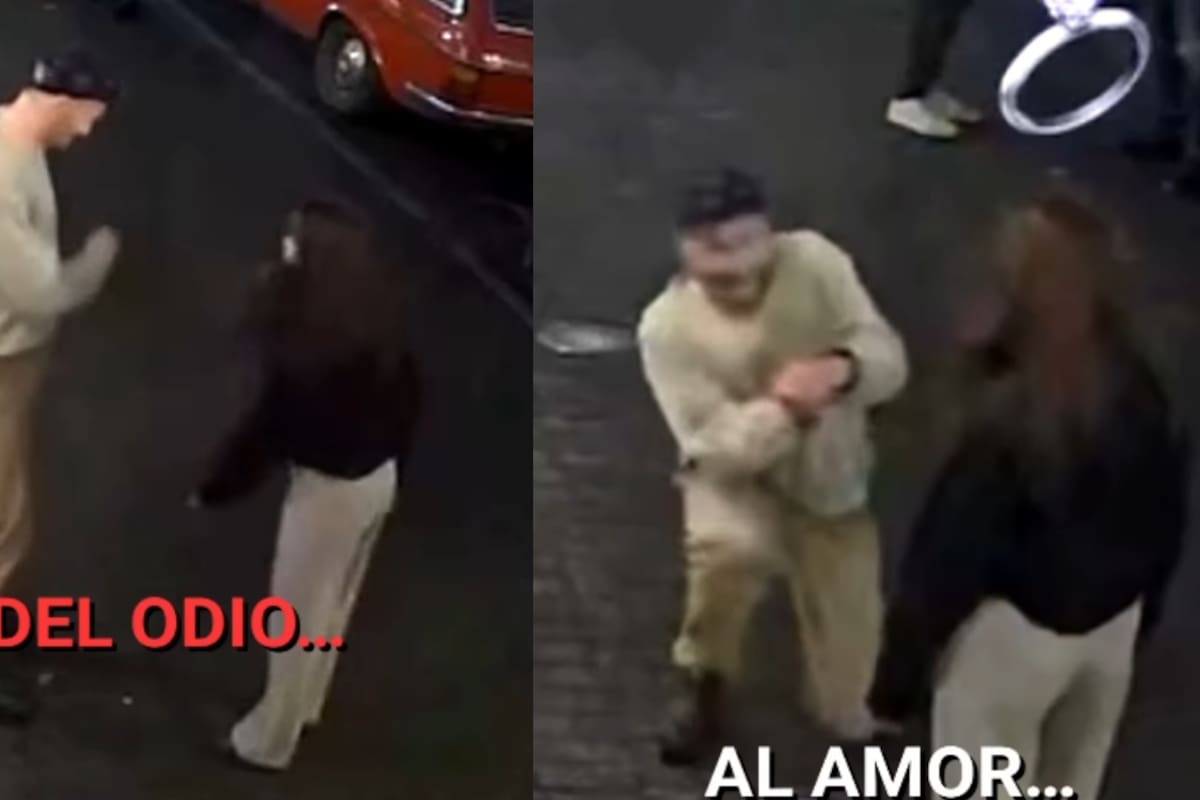 De pelea a propuesta de matrimonio: Así terminó esta pareja que se golpeaba en plena calle