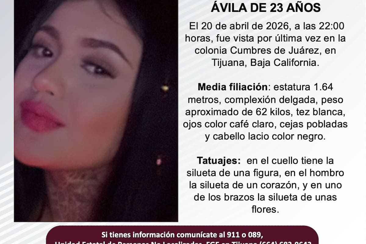 Se busca a María Belén Escobar Ávila de 23 años