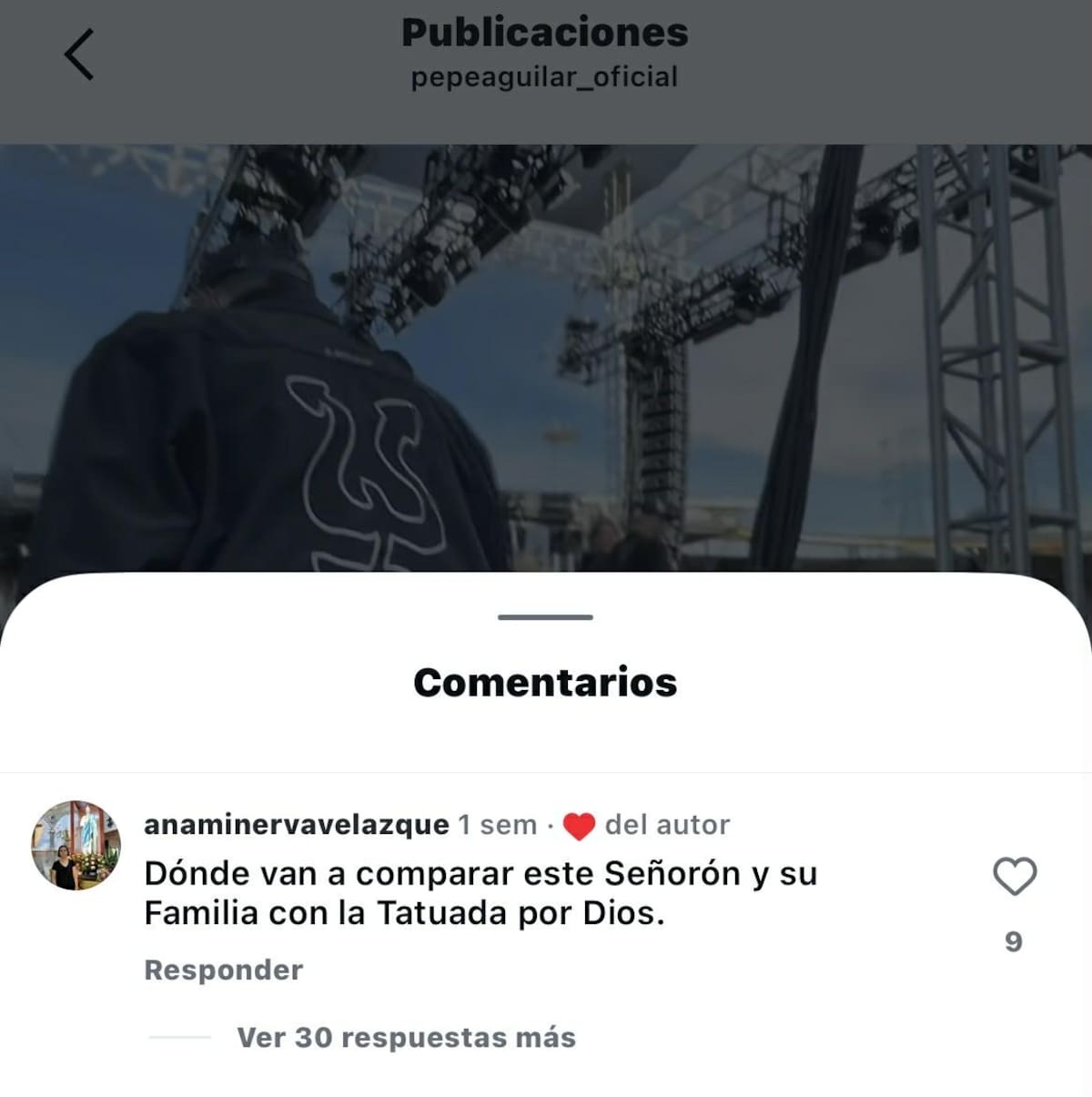 Pepe Aguilar genera polémica al dar “Me gusta” a comentario en contra Cazzu | Captura de pantalla OG (@pepeaguilar_oficial)