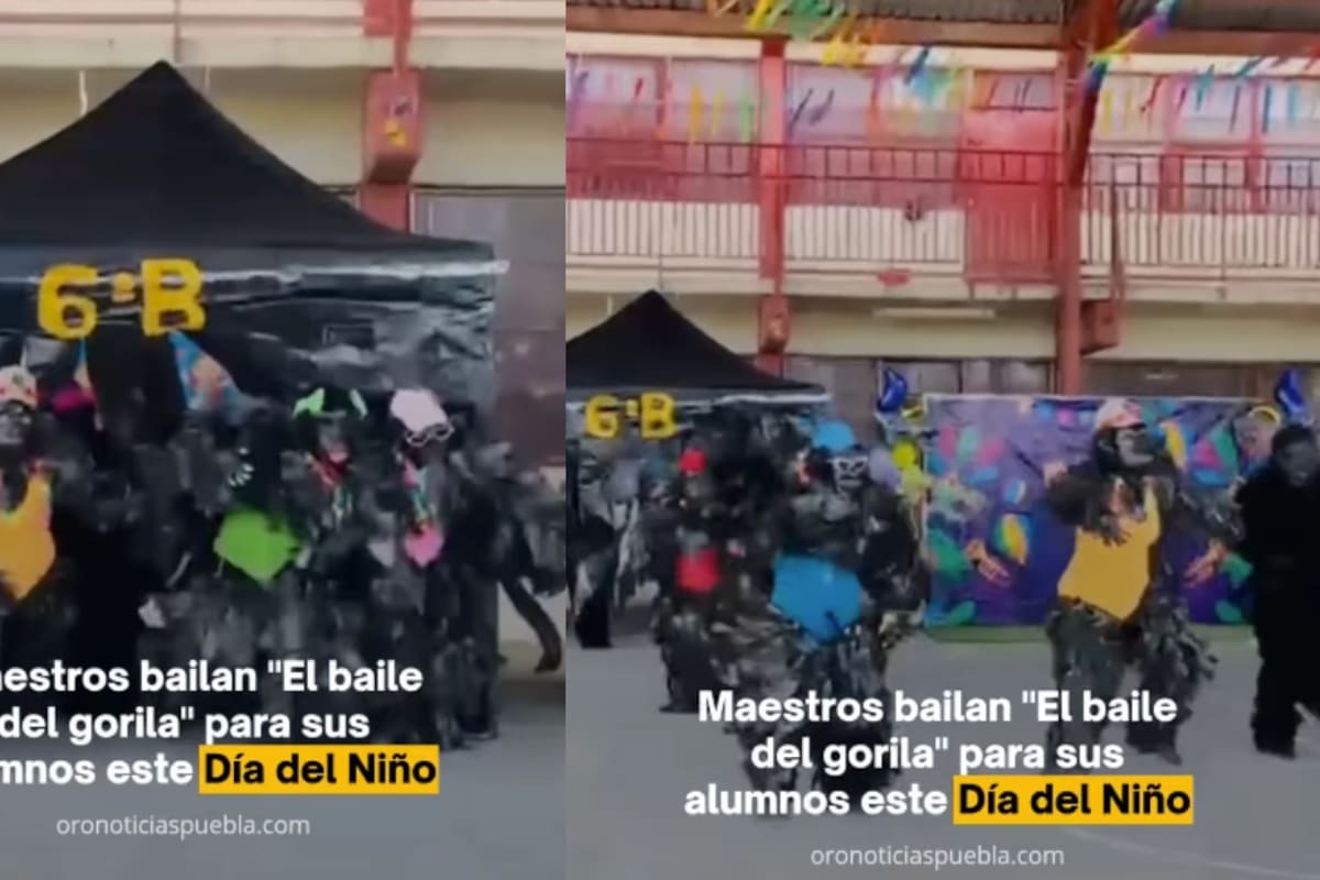 Maestros se roban el show en el Día del Niño con presentación vestidos de gorilas; se vuelven virales