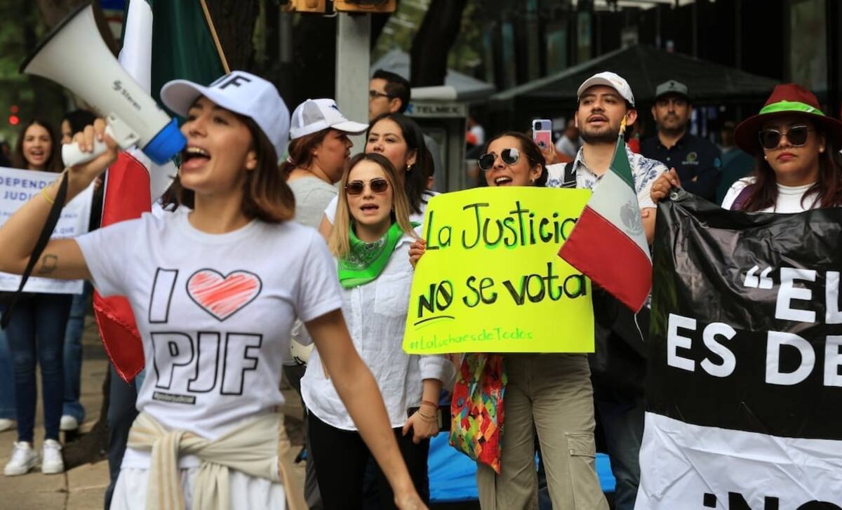 Fotografía de archivo de una manifestación en contra de la reforma al Poder Judicial. | Crédito: El Universal