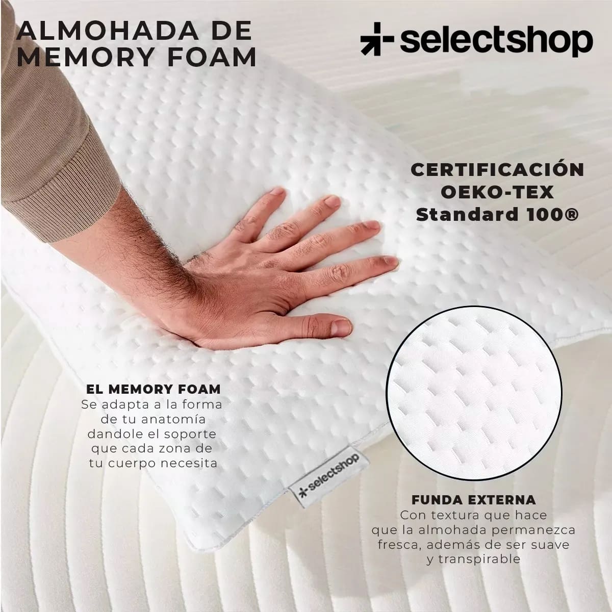 Almohada Memory Foam Estándar Gel Ajustable | Mercado Libre