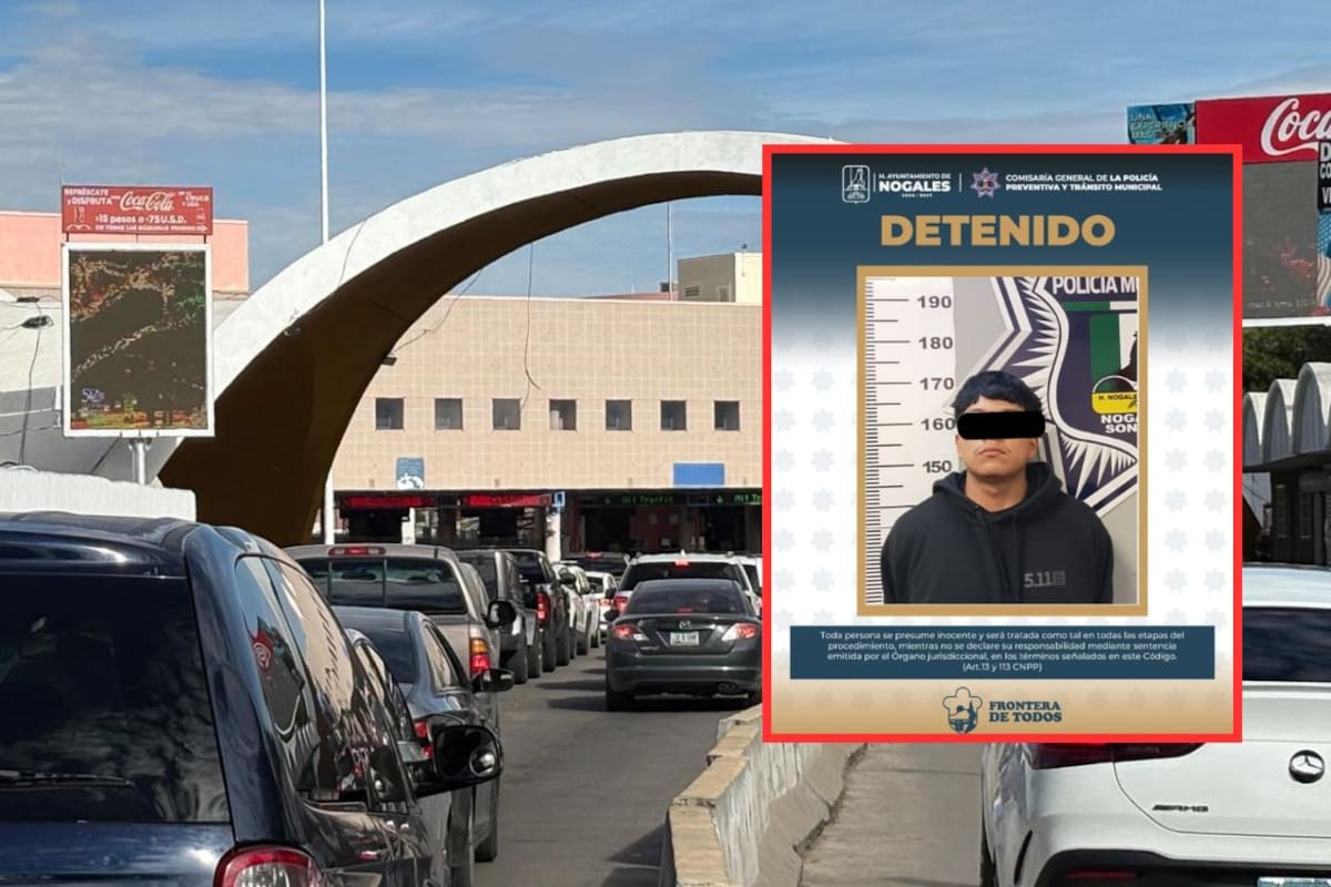 Choca en fila de garita Dennis DeConcini y es detenido por negarse a pagar los daños