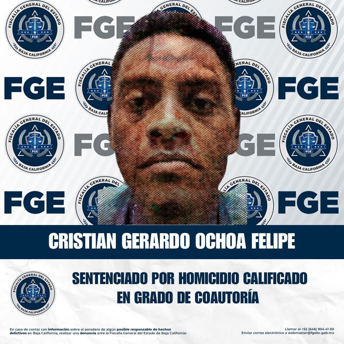 Cristian Gerardo Ochoa Felipe, alias “El Pulgas” o “El Pelos” tras identificar el ataque como parte de una venganza. Foto: Cortesía