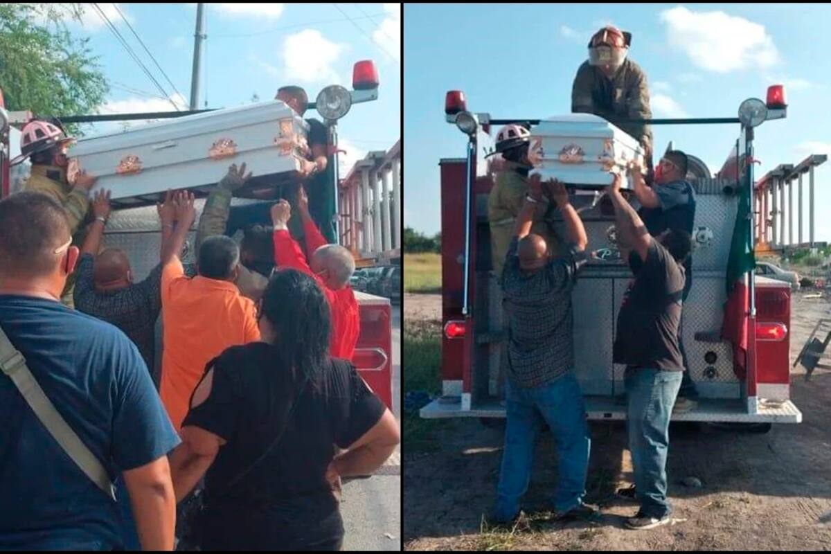 Gustosos, bomberos cumplen último deseo de niño que murió por leucemia