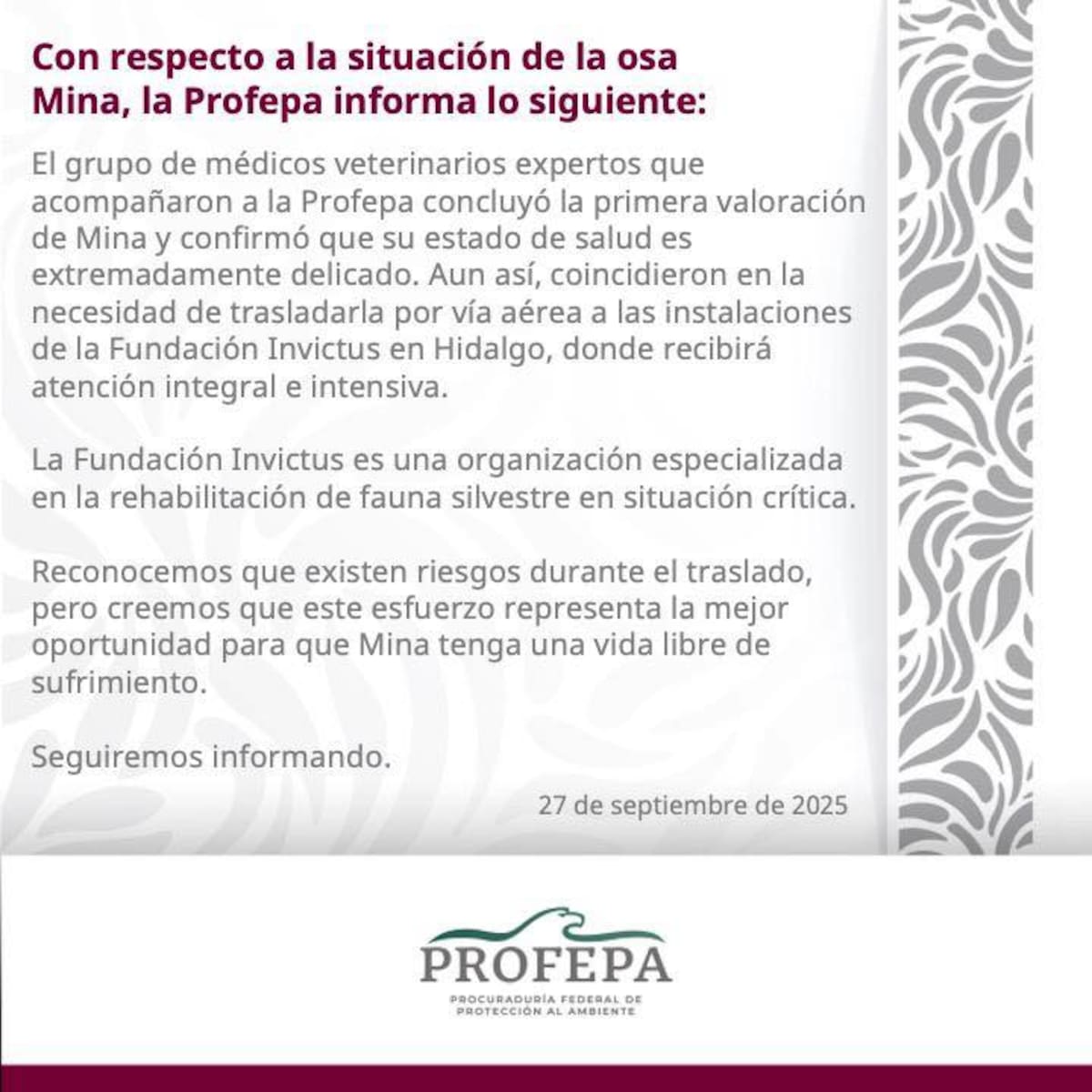 Crédito: Procuraduría Federal de Protección al Ambiente