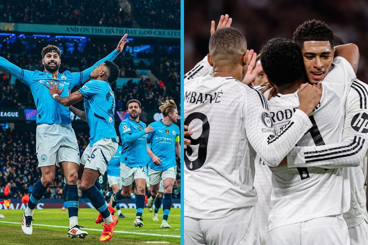 Manchester City vs Real Madrid: Alineaciones confirmadas para el partido de Ida en la Champions League