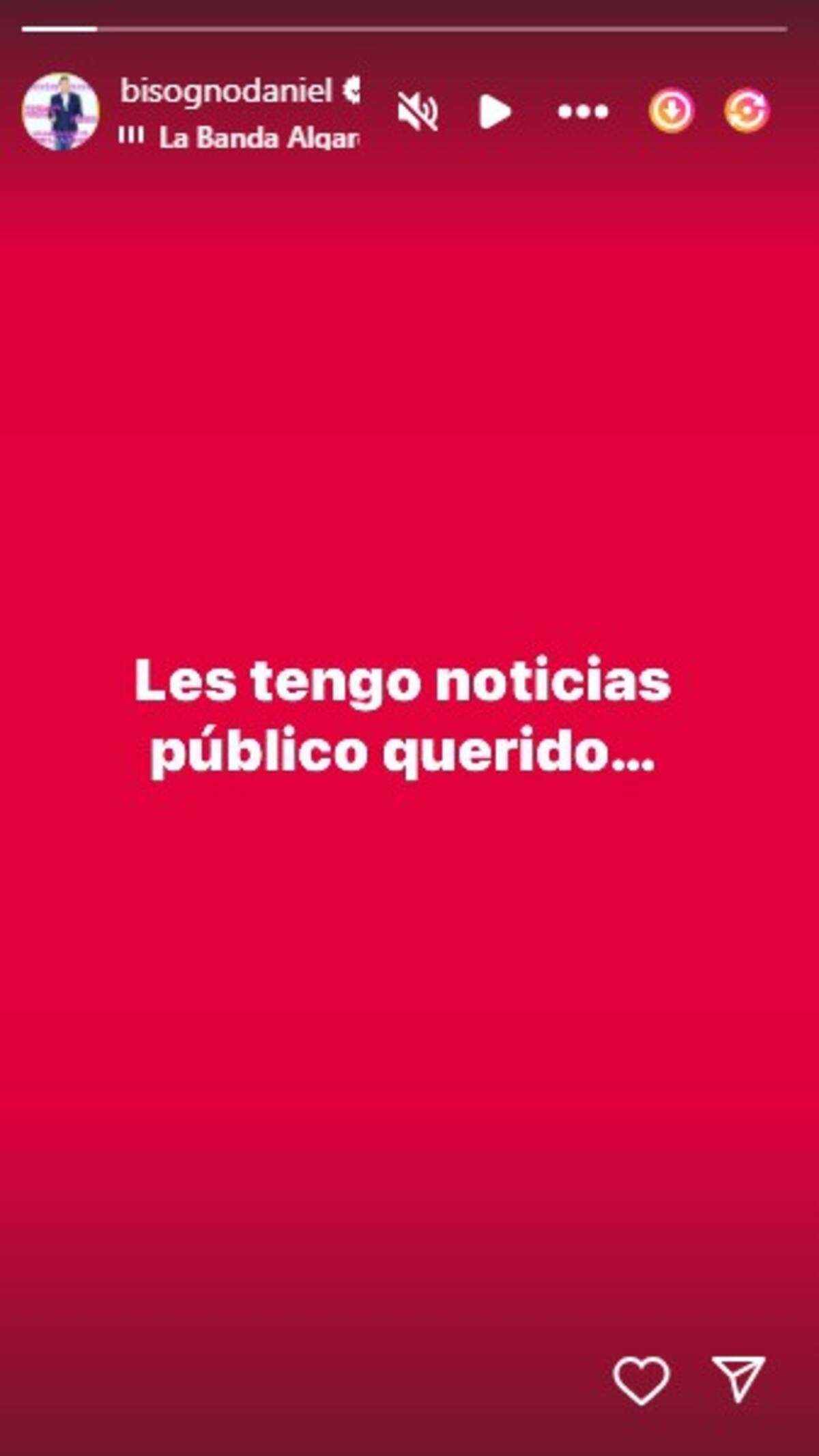 Daniel Bisogno tiene noticias