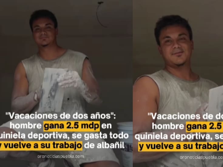 Volvió a su antiguo empleo como albañil: Joven gana más de 2 millones de pesos en una quiniela y los gasta en menos de 2 años