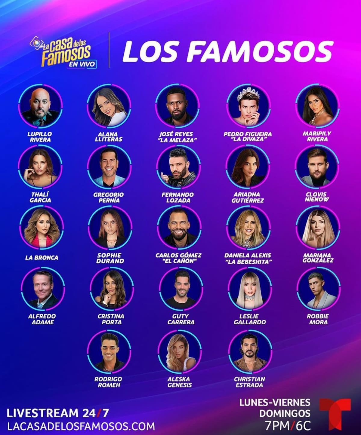 Participantes de la cuarta temporada de La Casa de los Famosos.