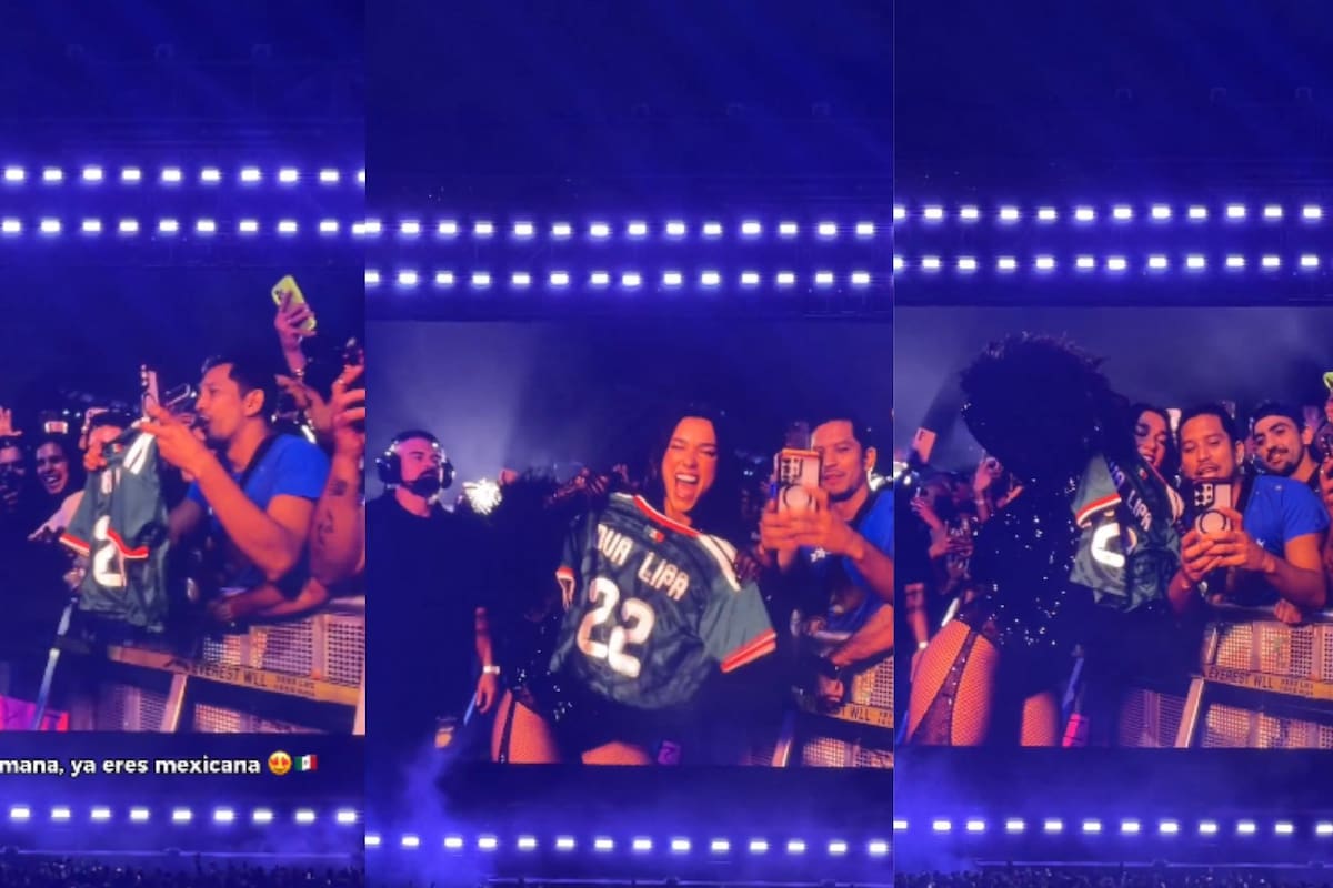 Dua Lipa recibe un jersey de la Selección Mexicana durante su último concierto en CDMX