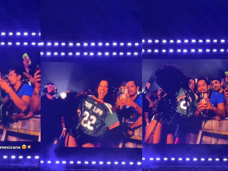 Dua Lipa recibe un jersey de la Selección Mexicana durante su último concierto en CDMX