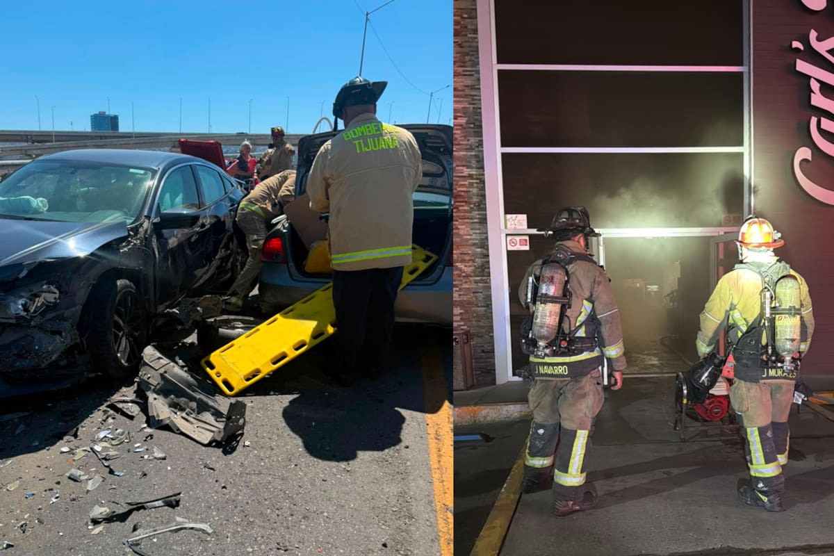 Bomberos de Tijuana atienden 46 emergencias por incendios y accidente con tres personas lesionadas